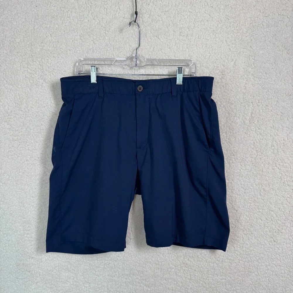 Under Armour Men's Shorts Size 36 Navy HeatGear Stretch Golf Performance